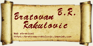 Bratovan Rakulović vizit kartica